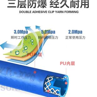 山耐斯高压PU8x5夹纱管气管PVC夹纱气泵氮气管10MM风炮空压机12