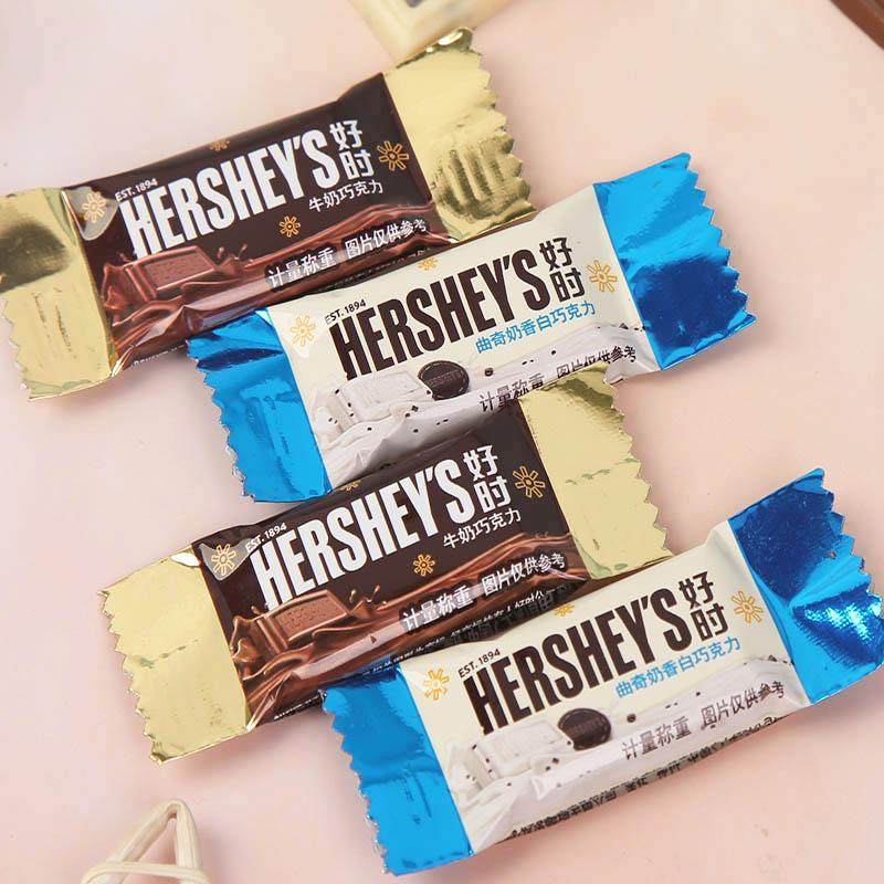 好时之吻牛奶排块片装曲奇奶香黑白巧克力女生节散装结婚喜糖混装