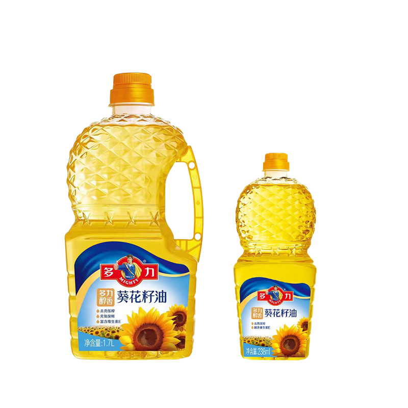 多力组合醇香葵花籽油家庭装食用油1.7L+238ml