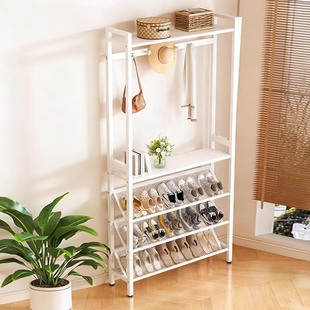 鞋帽一体挂衣架入户室内出租房宿舍鞋柜简易鞋架多层家用小窄门口