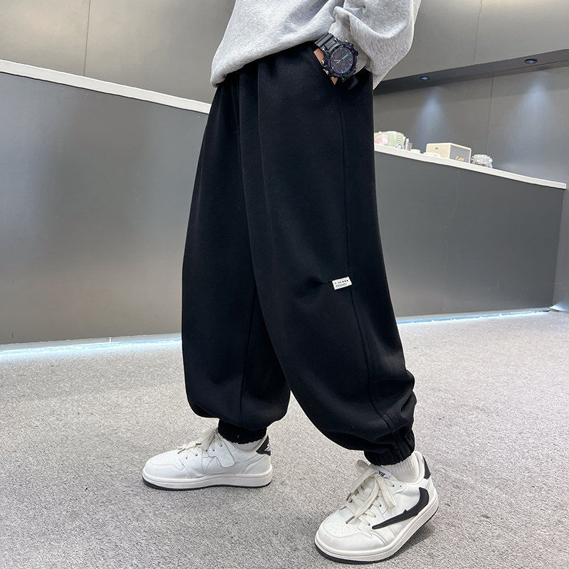 左西风云儿童装男童春秋款裤子2026新款春装春季运动卫裤男孩中大