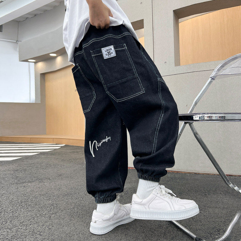 左西风云儿童套装男童春秋款牛仔裤子2026新款春季男孩休闲春装中