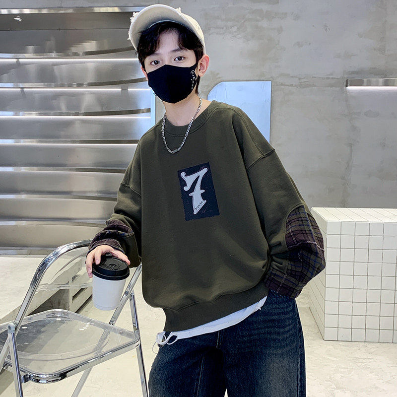 左西风云儿童套装男童春秋款卫衣2026新款春装春季男孩帅气痞帅中