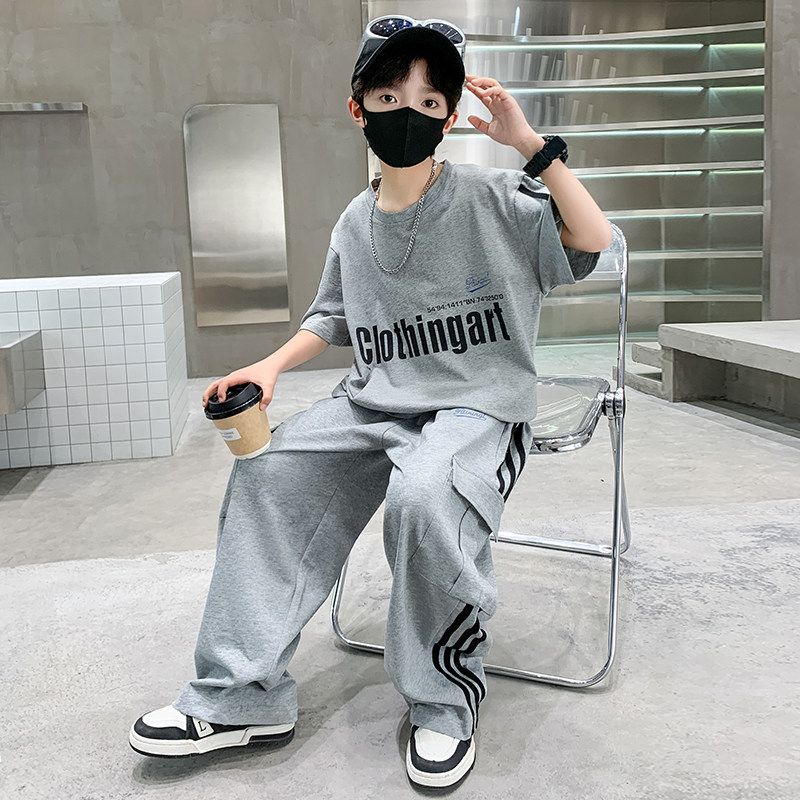 左西官方旗舰店儿童装男童夏装套装2026新款夏季运动男孩夏款大童