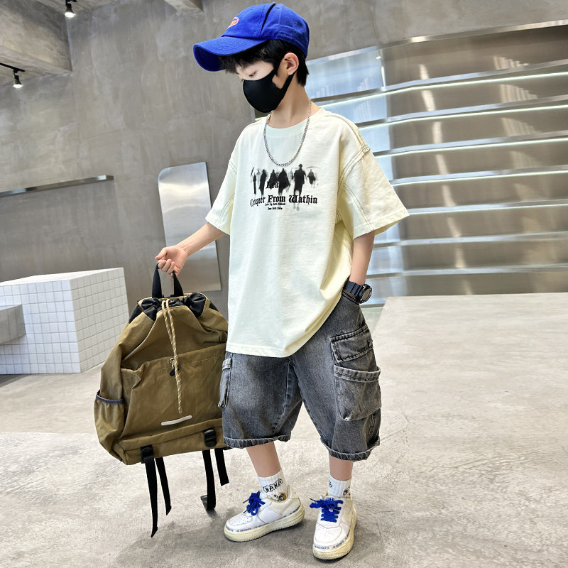 左西官方旗舰店童装男童夏装T恤短袖2026新款夏季男孩中大童儿童