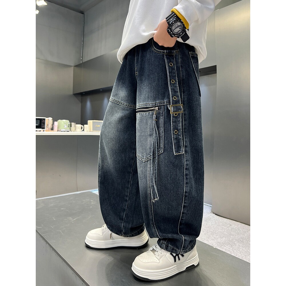 左西风云儿童装男童春装裤子2026新款男孩牛仔春秋款中大童春季休