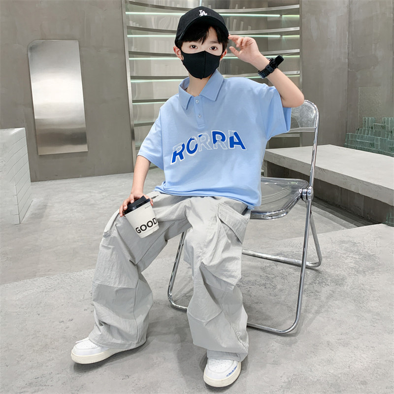 左西官方旗舰店儿童装男童夏装套装2026新款大童薄款男孩夏季短袖