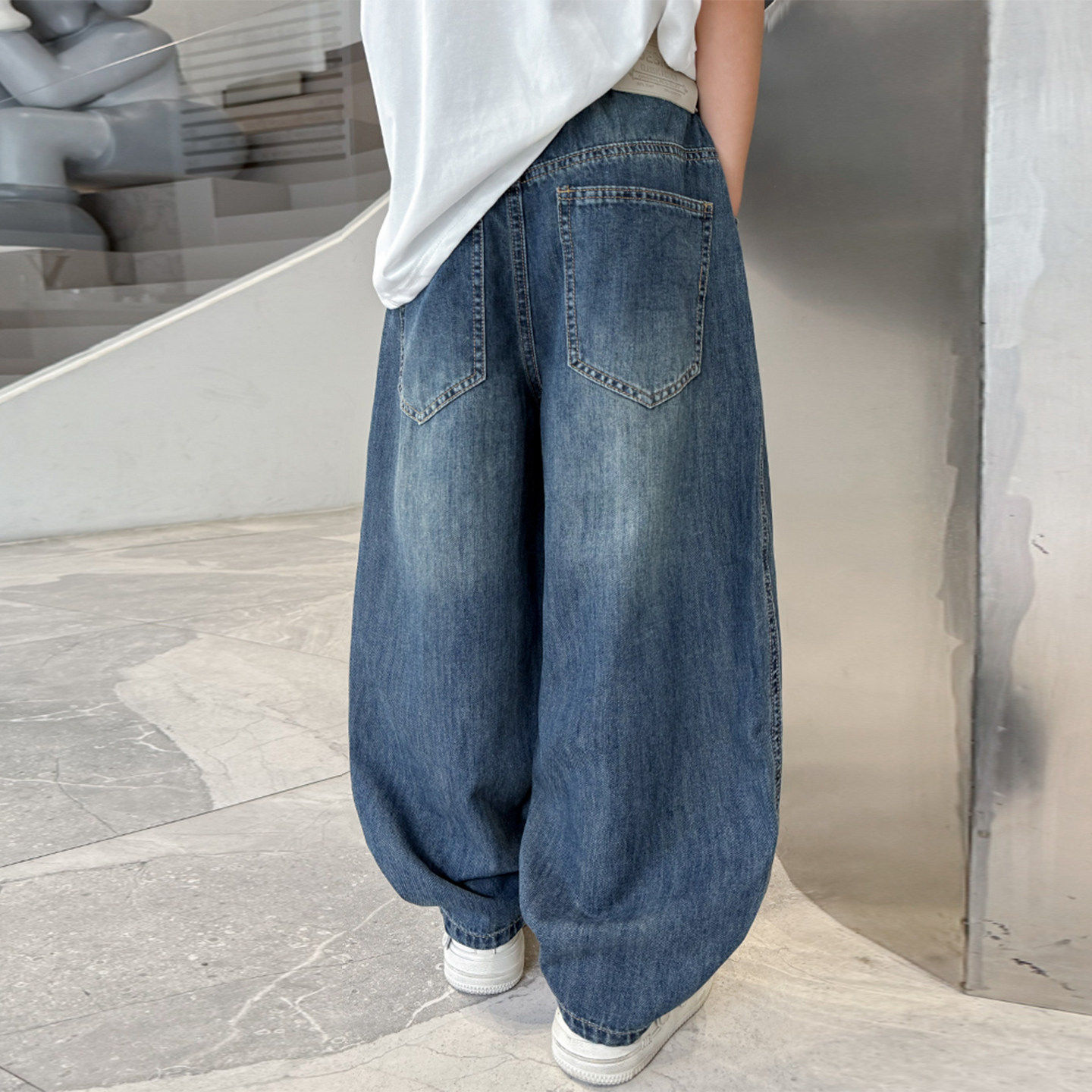 左西风云儿童套装男童春秋款牛仔裤子2026新款春装男孩中大童春季