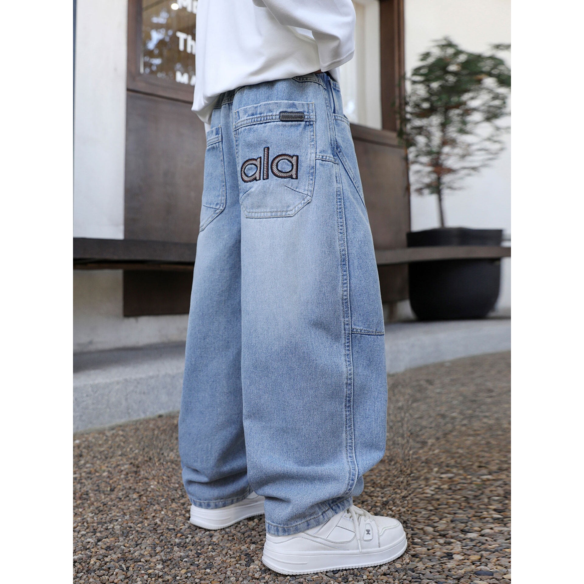 左西风云儿童装男童春秋款牛仔裤子2026新款春装休闲男孩中大童春