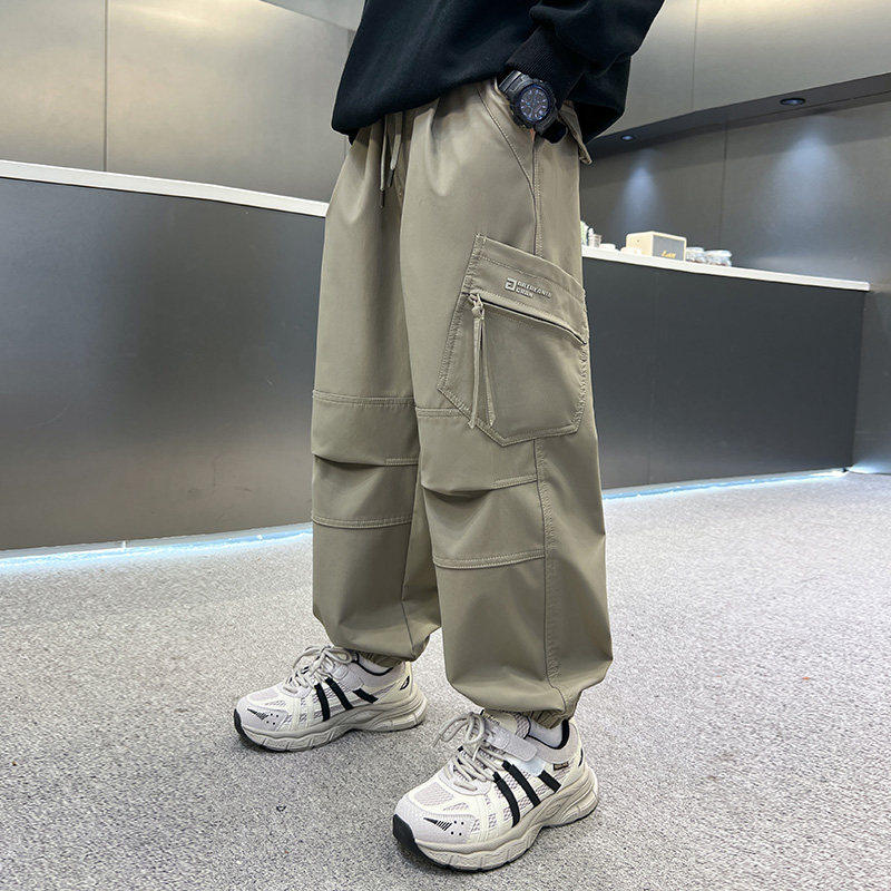 左西风云儿童装男童春秋款工装裤子2026新款休闲男孩春装春季中大