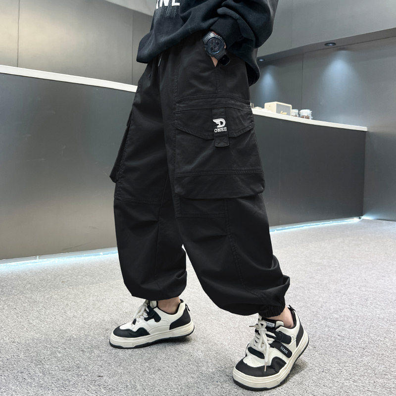 左西风云儿童套装男童春秋款工装裤子2026新款春季春装休闲男孩中