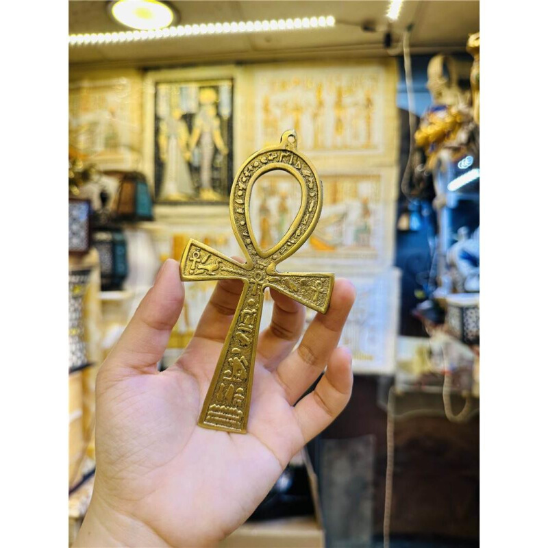 埃及铜生命钥匙摆件 黄铜安卡 生命之匙 生命之符 手工敲打