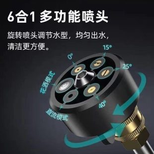 无线配件锂电高压水枪六合洗车机喷头一清洗机扇形喷嘴多功能便携