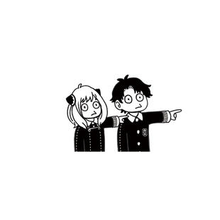 间谍过家家阿尼亚达米安周边动漫二次元反光电动汽车车身划痕贴