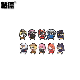 Hololive噶乌古拉二次元动漫周边汽车贴纸车身划痕遮挡反光车贴画