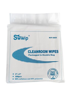 SW-0b609无尘纸巾净化除尘工业无尘纸擦拭布单层300张无尘纸9*9