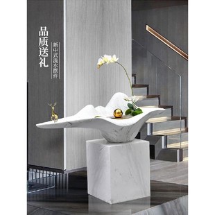 现代别墅入口流j水摆件客厅大型落地循环水楼梯口喷泉景观玄关装