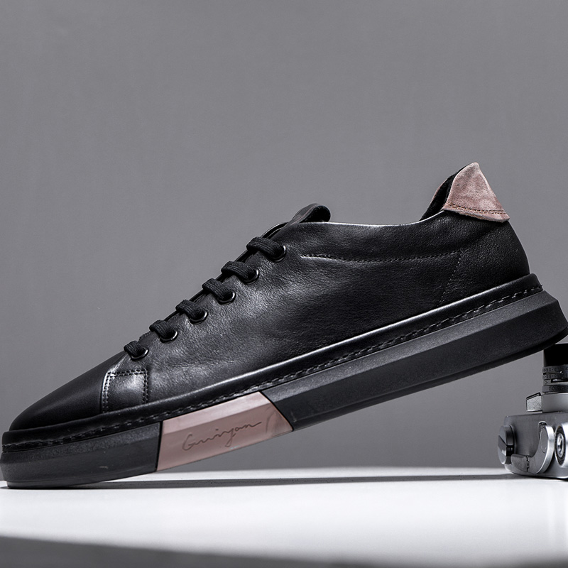 头层牛皮时尚休闲板鞋男款