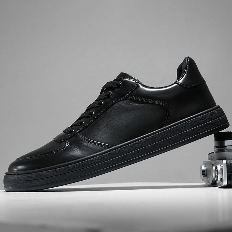 头层牛皮男士休闲板鞋时尚百搭款