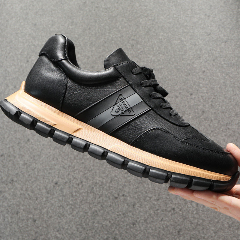 真皮鞋子男鞋春季2026新款发泡轻软底运动休闲鞋全牛皮阿甘鞋免系