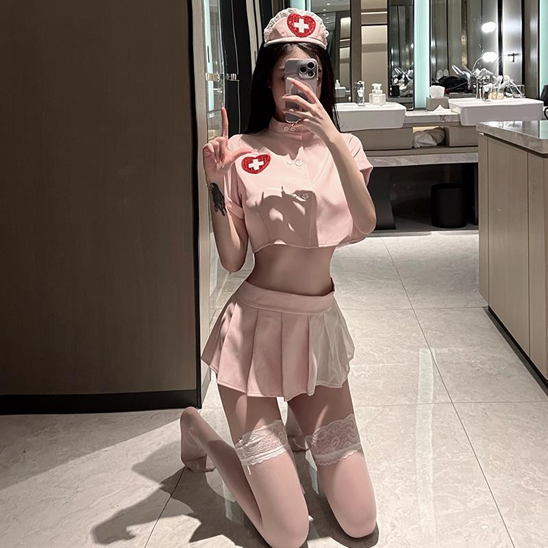 性感内衣护士服cos丝袜情调制服套装火辣纯欲qqny女睡衣肚兜