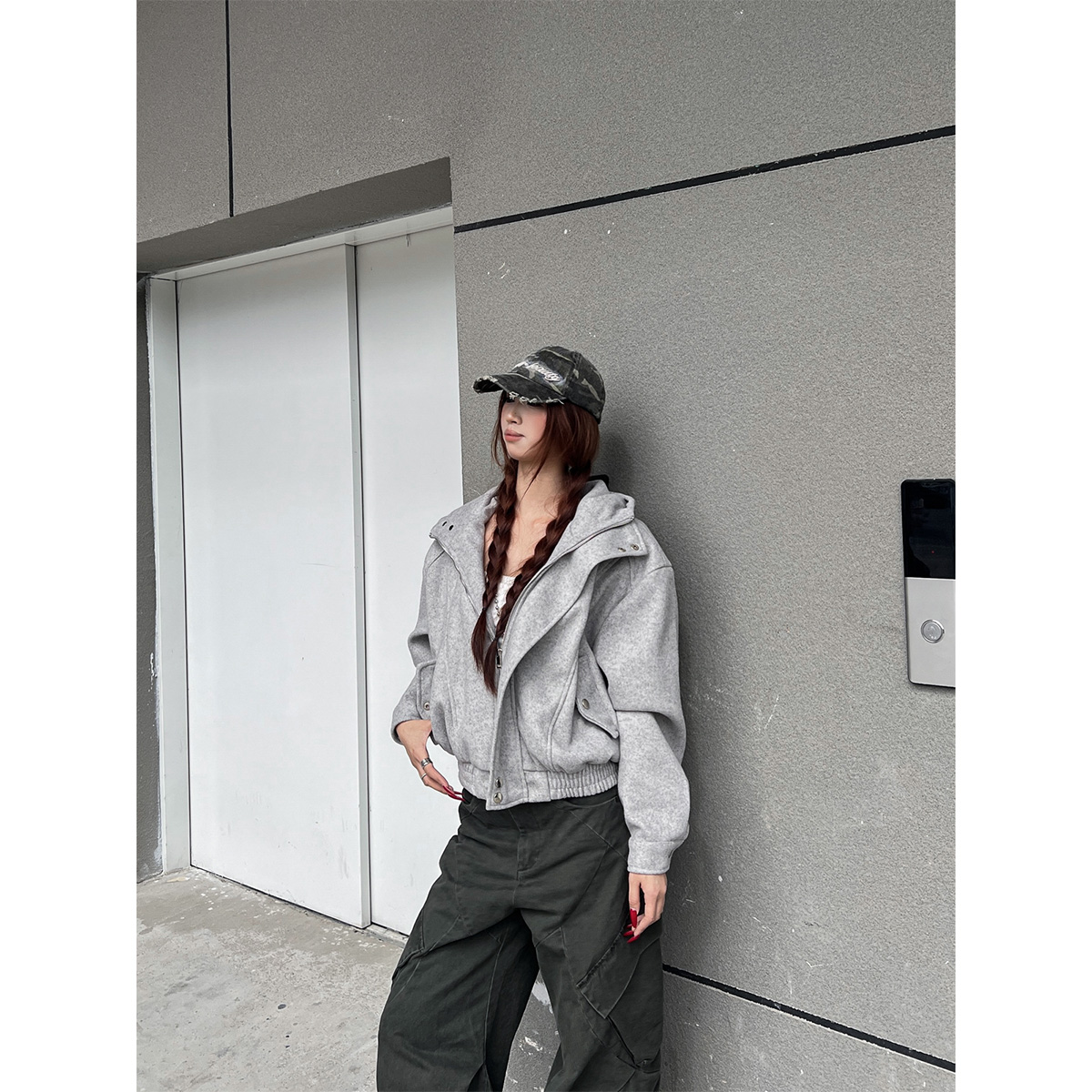 连帽座山雕外套男女cleanfit夹克