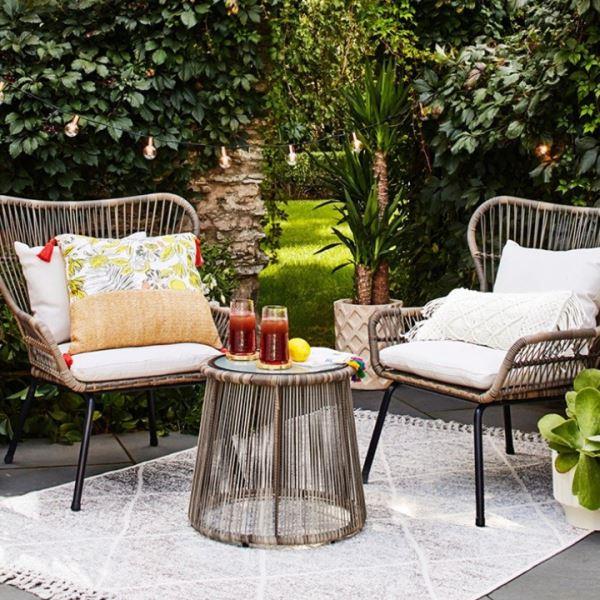 户外藤编桌椅组合别墅休闲阳台藤椅三件套小茶几庭院花园茶桌椅子