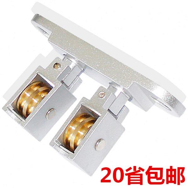 升降晾衣架配件滑轮万向双杆器转角手摇定位包邮通用用耐凉衣架铝