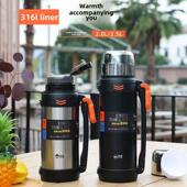 大容量带过滤器户外旅行水壶 匡迪316L不锈钢保温水壶 炖茶壶