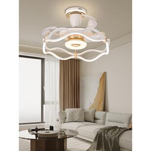 北欧护眼高级感风扇灯客厅卧室餐厅高档静音带风扇吊灯轻奢吊扇灯