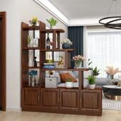 2023年新款 轻奢玄关柜隔断置物架沙发旁装 饰柜客厅实木储物柜收纳