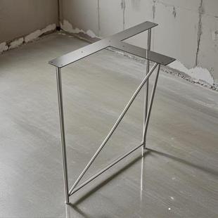 不锈钢实心桌腿实木大板桌腿餐桌脚支架吧台腿支撑腿桌脚通用支架