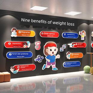 体重管理门诊文化墙海报健康宣言减肥口号贴纸医院体检中心挂图