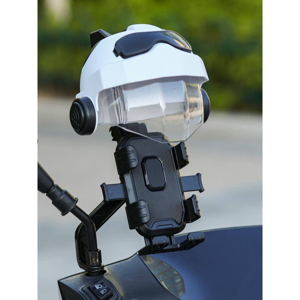 电动车手机支架2025新款防震防水外卖骑手专用摩托车导航固定支架