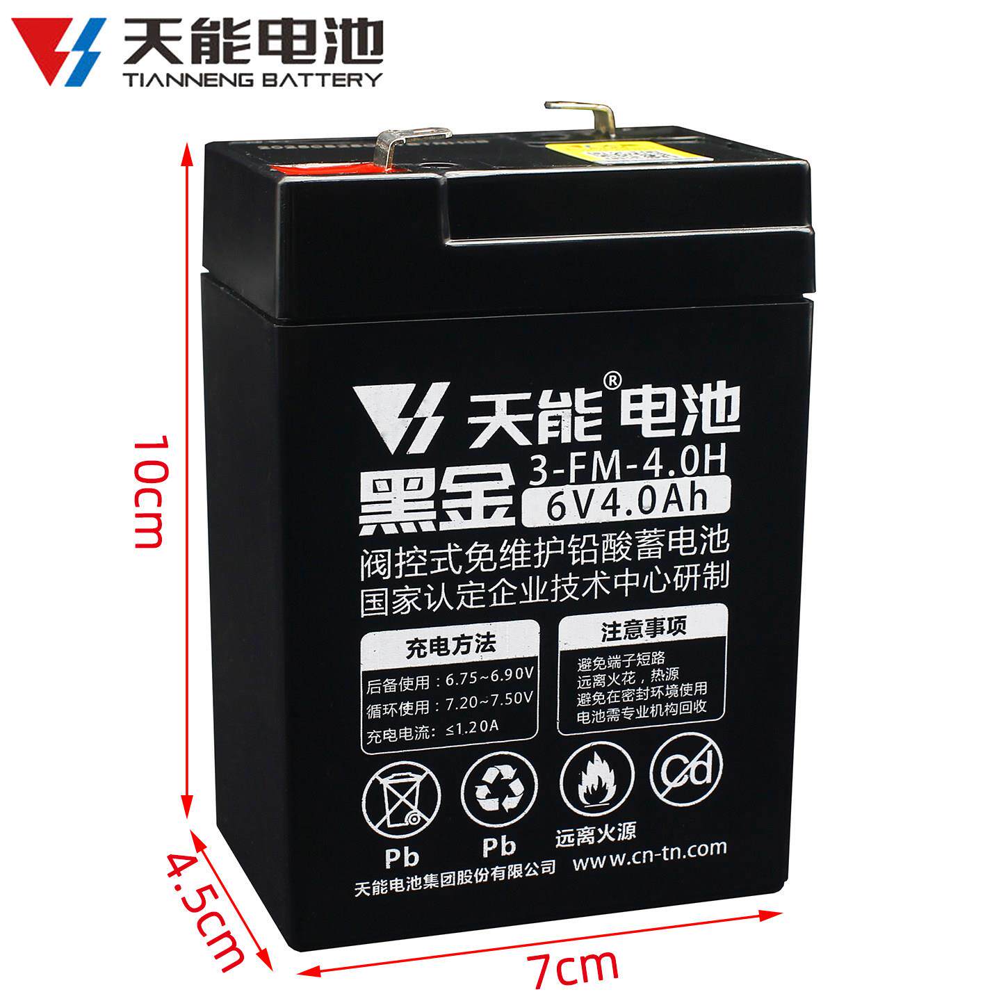 天能6V4.0AH/3FM4.0电子秤电池地磅显示器蓄电池儿童儿童电动车电