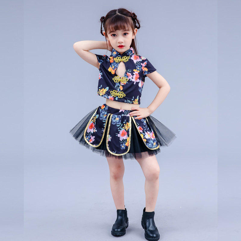 儿童复古旗袍演出服中国