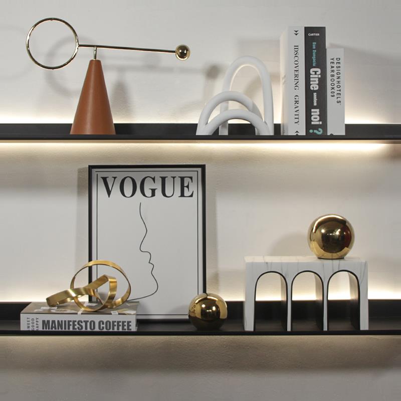 轻奢金色抽象艺术雕塑创意摆件家居客厅高档酒柜电视柜办公室装饰