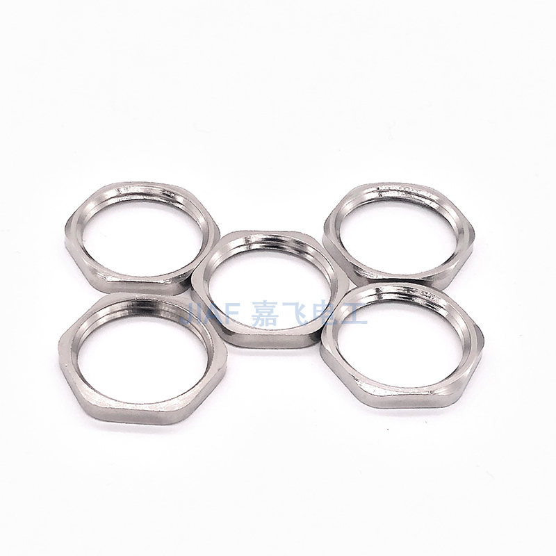 金属六角螺母黄铜镀镍锁母夹紧螺纹螺母 M8M10M12M16M18M20M32M40