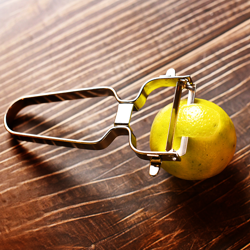 酒吧调酒不锈钢柠檬刮皮刀水果削皮器剥皮刀削皮刀橙子去皮器刨刀