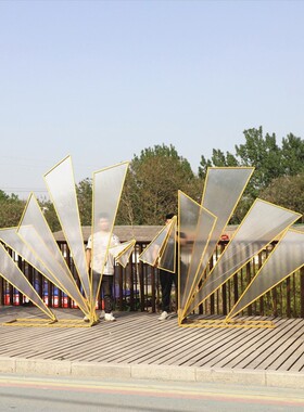 新款婚庆道具铁艺贴膜背景婚礼舞台装饰背景飞机屏风商场美陈道具