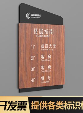 亚克力酒店大厅楼层索引牌宾馆大堂楼层导向牌电梯口房间号指示牌