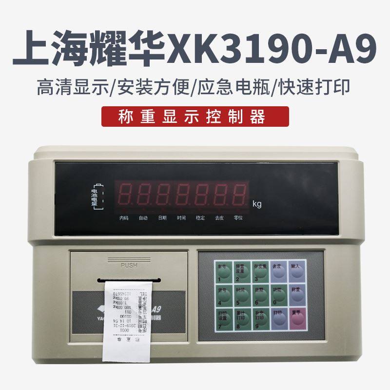 上海耀华XK3190-A9+P仪表称重显示器A9打印仪表电子秤地磅仪表A9