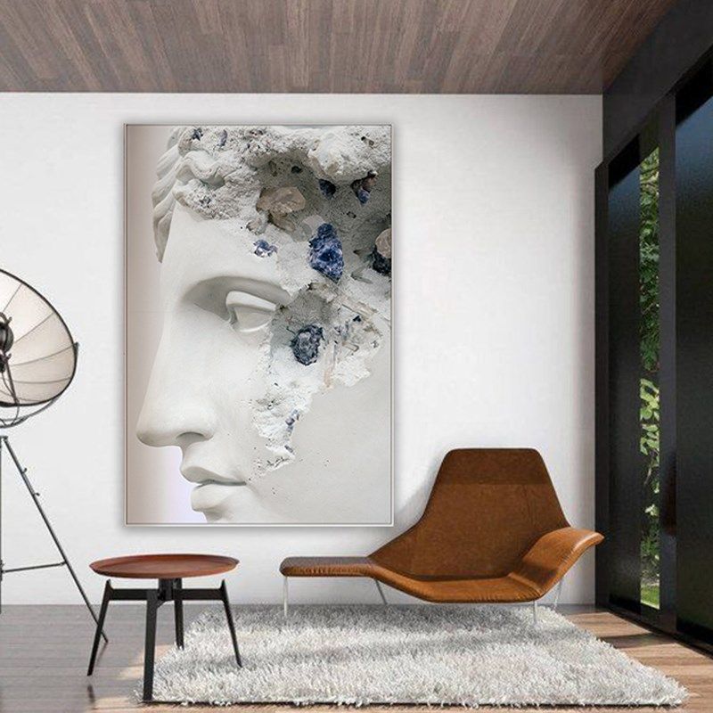 当代艺术装饰画创意石膏像壁画美容院背景墙S客厅沙发落地画,家居饰品,现代装饰画,淘宝优惠券,粉丝福利购,淘宝优惠卷