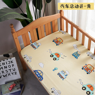 儿童床纯棉床笠婴儿床床垫保护套60支斜纹全棉床罩棕垫Z全包裹床