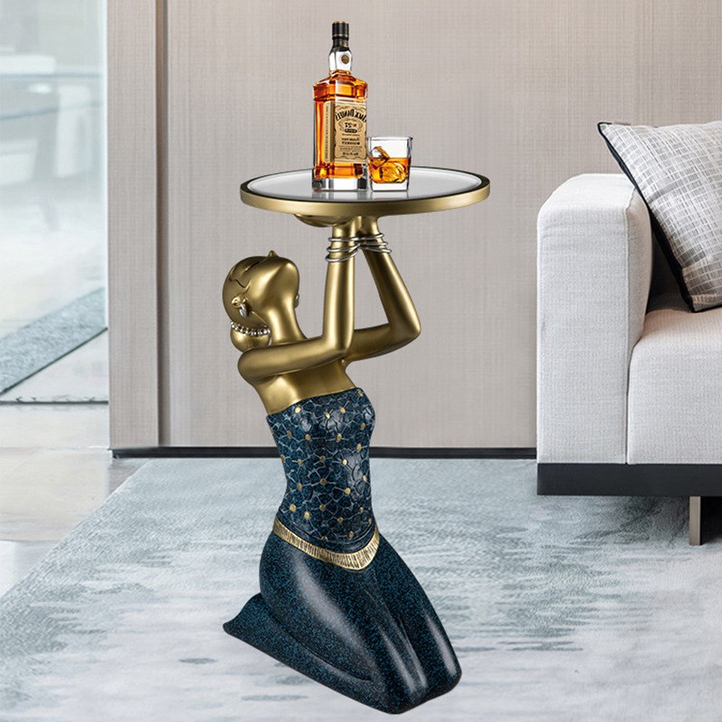 大型落地摆e件客厅电视柜沙发旁玄关边艺术人物轻奢家居软装饰品