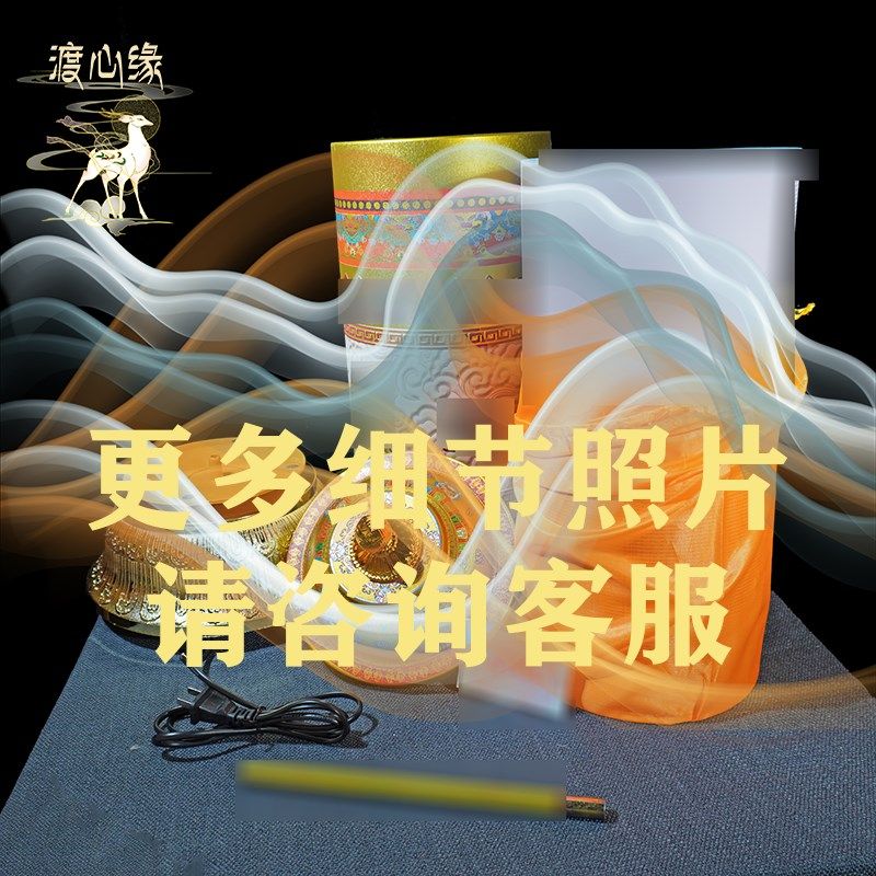 电动转轮小多吉合金彩绘家用插电F工艺品转筒桌面创意摆件礼品