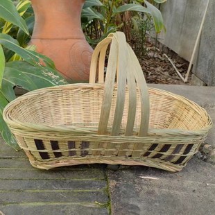 竹编老式菜e篮子手工提篮售货提篮大提篮竹提篮储物四川竹编提篮