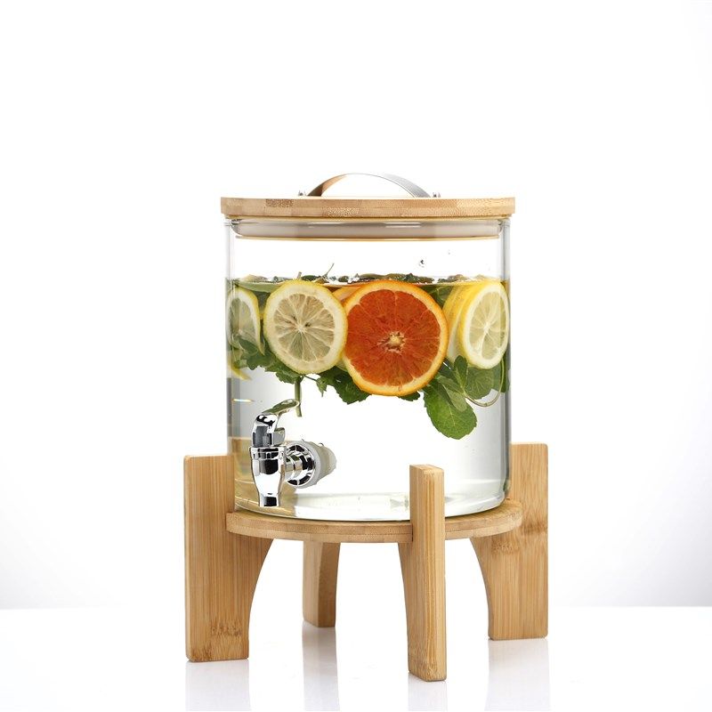 耐高温玻璃d泡酒瓶带龙头酒缸葡萄酿酒瓶水果茶桶药酒罐自助饮料