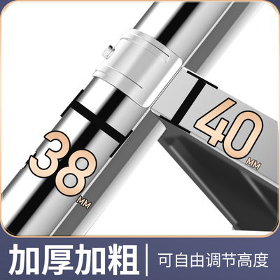 201两层不锈钢厨房置物架双层多层落地微波O炉厨房收纳架储物架子