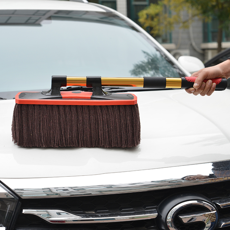 蜡拖洗车刷子软毛除尘掸子伸缩擦车拖把刷车蜡刷清洁汽车用品套装